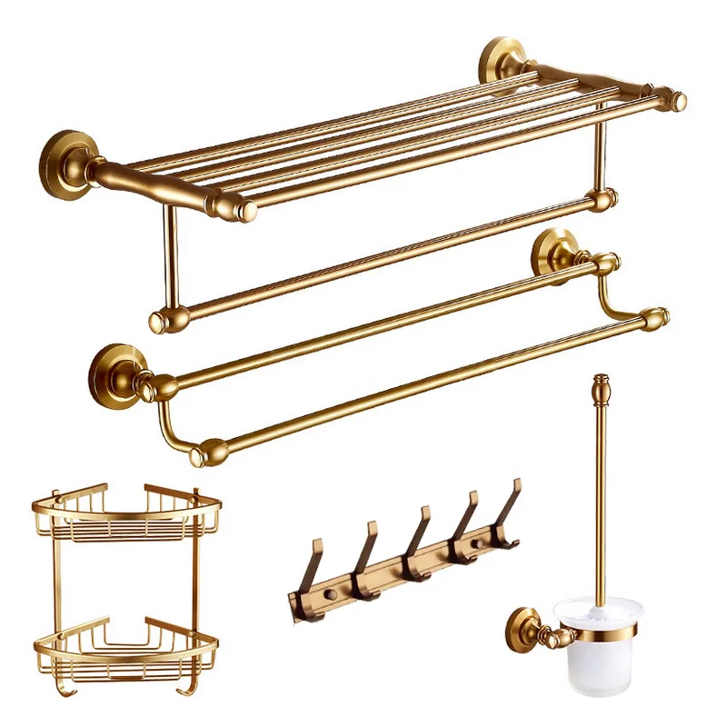 

Bronze Bathroom Towel Rack Alumimum Towel Rack Sanitary Ware Hardware Pendant Set Bathroom Rack Nailless