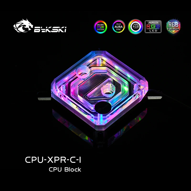 Bykski Cpu-xpr-c-i Processador Cpu Bloco de Água Refrigerador do Dissipador Calor para Intel i7 Lga 115x2011 2066 Acrílico Transparente Rgb 12v 5v - Imagem 2