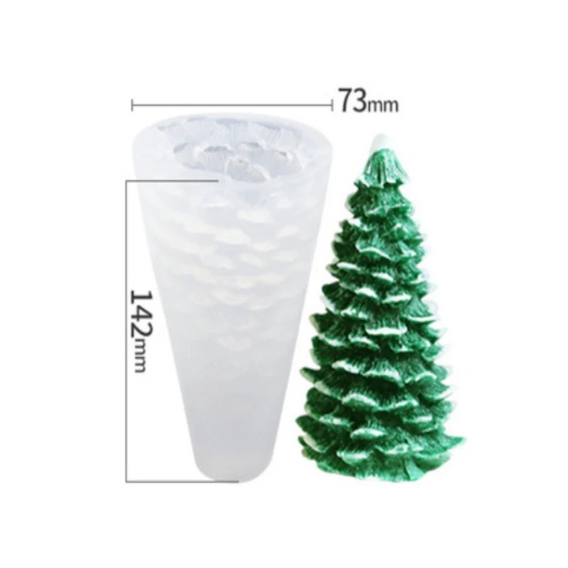 Christmas Tree Silicone Mold Fondant Chocolate Wax Soap Candy Decorated Gifts N3 