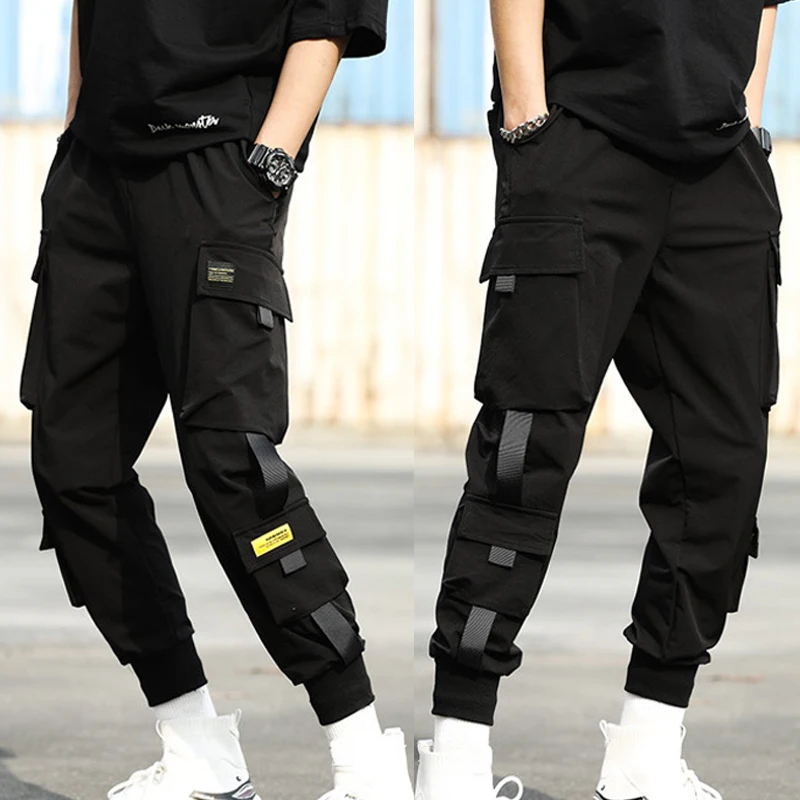 Spring Summer Harajuku Sport Thin Jogging Trousers Cargo Pants Boys Joggers Male Tactical Overalls Men's Tracksuit Clothings men jogger sweatpants men cargo pants