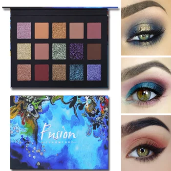 

Top Beauty 15 Colors Eyeshadow Palette Glitter Shimmer Matte Eye Shadow Powder Metallic Smoky Nude Cosmetics Eye Makeup Palette