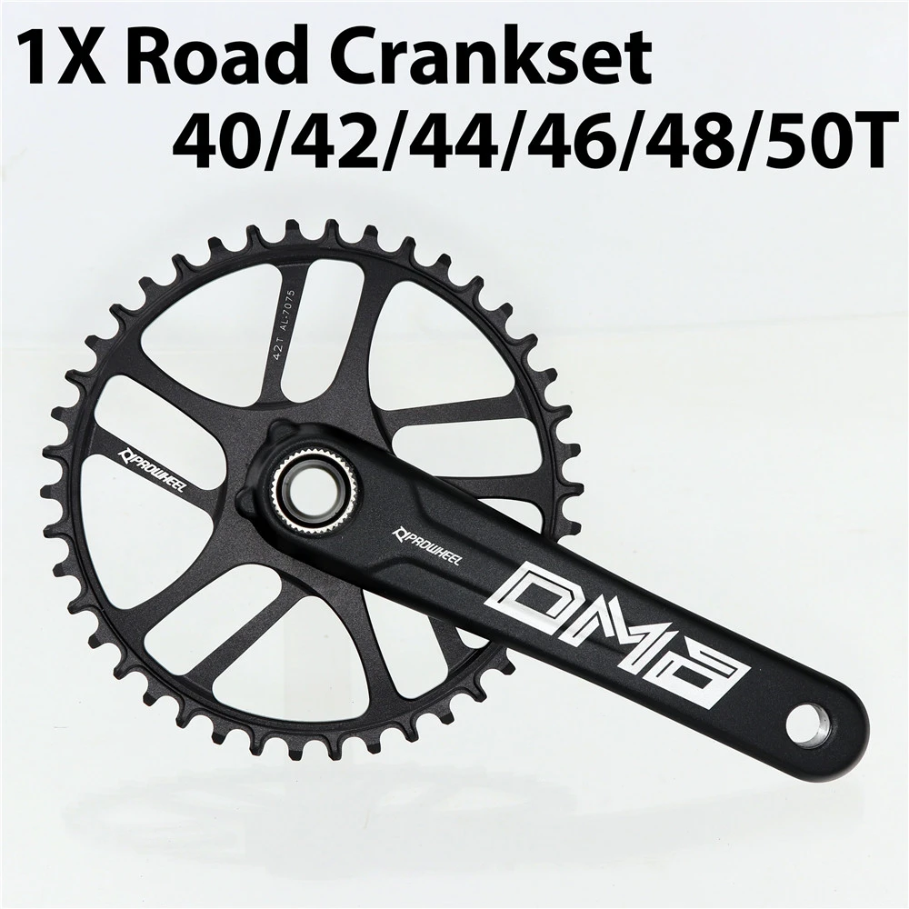 Prowheel 1x Road Crankset Gravel Cyclocross Road Bike Chainset Chain