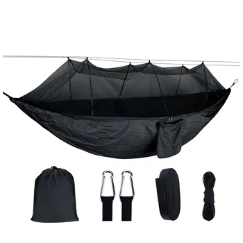 

Portable Outdoor Camping Mosquito Net Nylon Hanging Chair Sleeping Swing Portable Canvas Hammock Travelling Outdoor#50