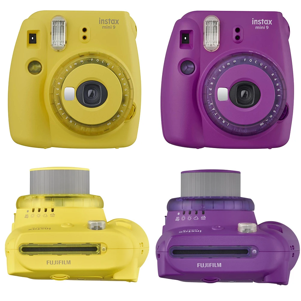 Винно-желтый Fujifilm Instax Mini пленочная камера+ 20 листов мини 9 белых пленок бумага+ Чехол-сумка+ альбом+ объектив крупным планом+ рамки
