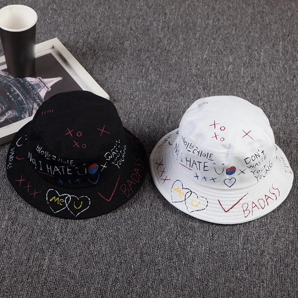 Панама для рыбалки, уличная хип-хоп кепка с рисунком-граффити, мужская летняя Рыбацкая шляпа для детей и взрослых, крутая шляпа от солнца