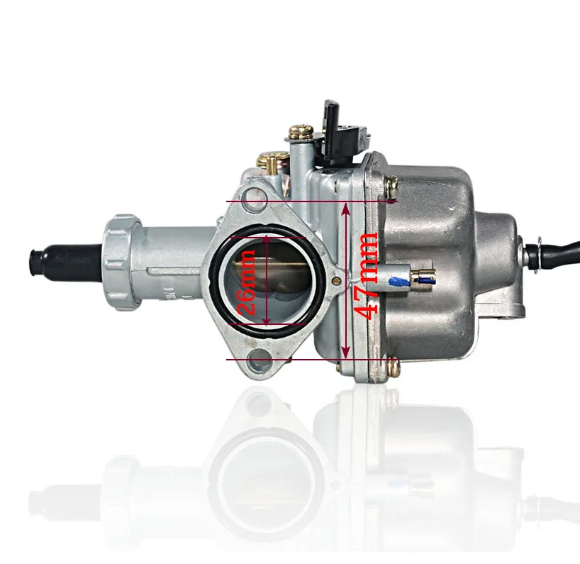 Для 110cc 125cc Байк велосипед ямы МОТОЦИКЛ КАРБЮРАТОР производительность для 125 140cc CRF XR100 горизонтальный двигатель PZ26 26 мм