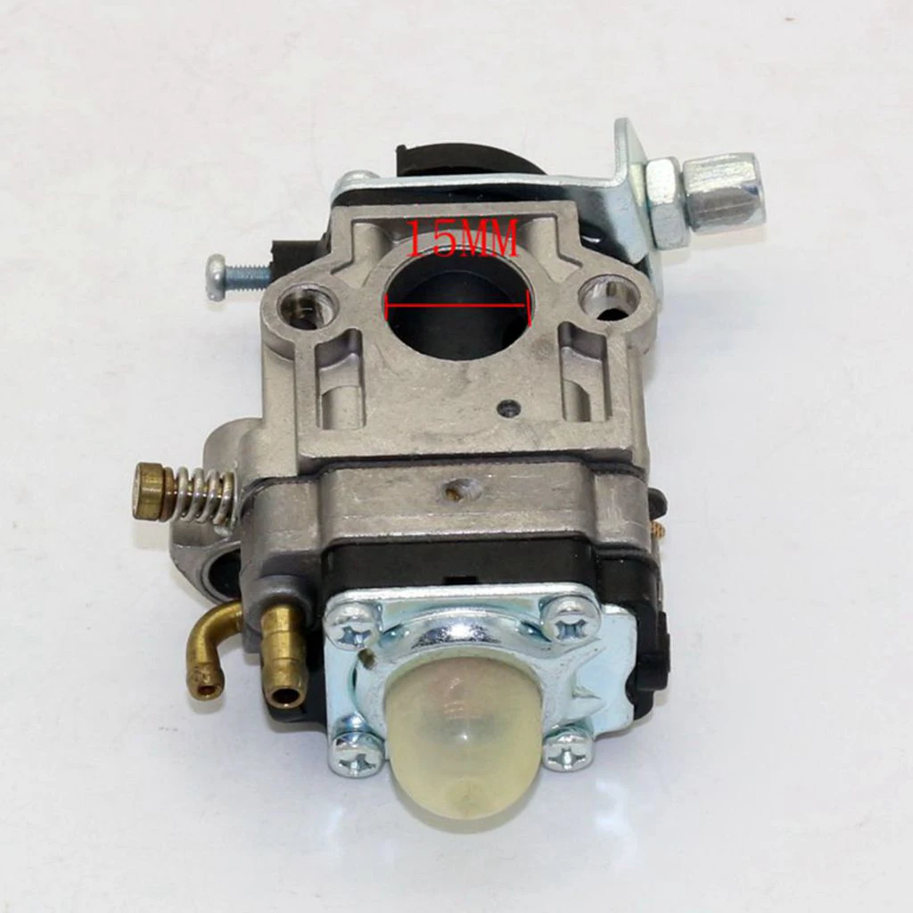 Motor 15mm Carburetor for Mini Carb 43/47/49cc 2-Stroke Pocket Bike ATV Quad