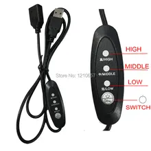 Gdstime – câble USB 1m 100CM, Extension de contrôle de vitesse, fil de refroidissement du ventilateur, contrôleur de vitesse, fils d'extension, régulation à trois vitesses 