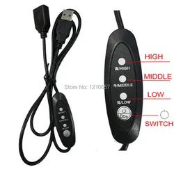 Gdstime – câble USB 1m 100CM, Extension de contrôle de vitesse, fil de refroidissement du ventilateur, contrôleur de vitesse, fils d'extension, régulation à trois vitesses 