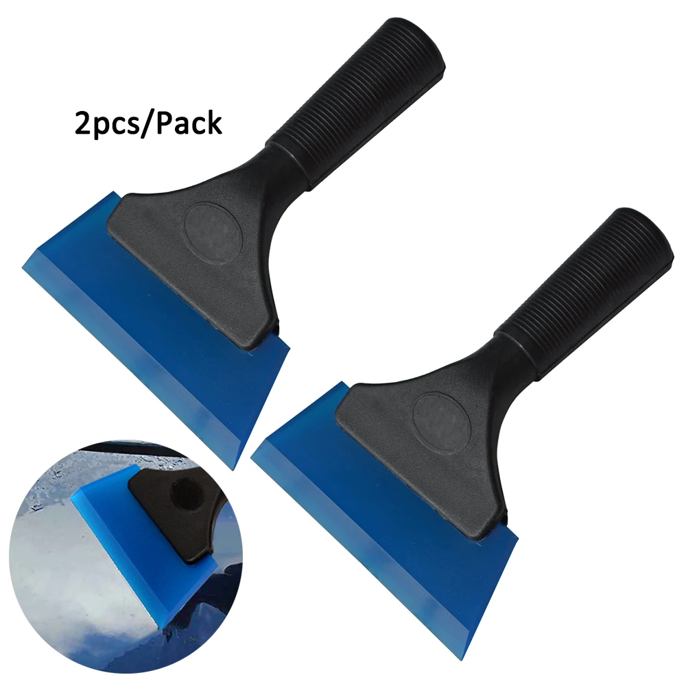 

EHDIS 2pcs Auto Windshield Snow Shovel Vinyl Wrap Car Film Ice Scraper Water Wiper Squeegee Window Glass Winter Cleaning Brush