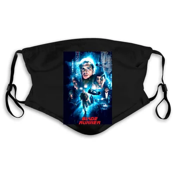 

Blade Runner v29 navy blue movie poster all s Hip Hop Mouth Mask Women's kid PM2.5