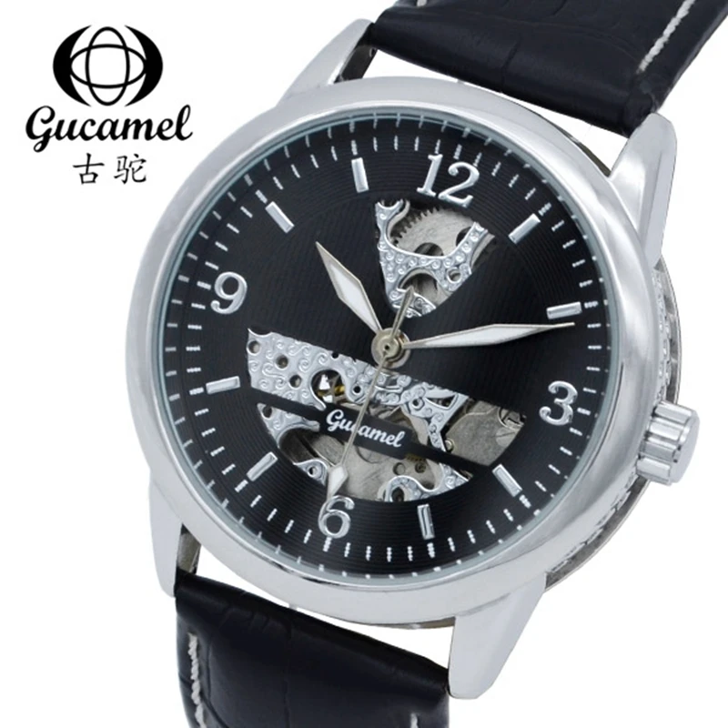 

Gucamel Men New Brand Luxury Business Stainless Steel Watch Automatic Mechanical Watches Waterproof Male Clock Relogio Masculino