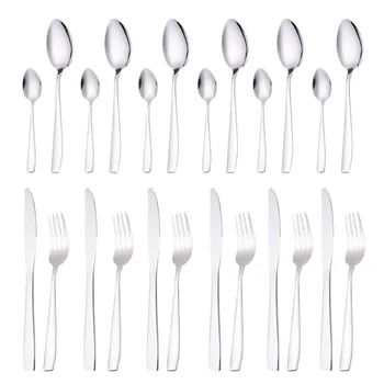 

24pcs Cutlery Set Exquisite Dinnerware Tableware Utensil for Restaurant Dinning Hall Outdoor Place Home