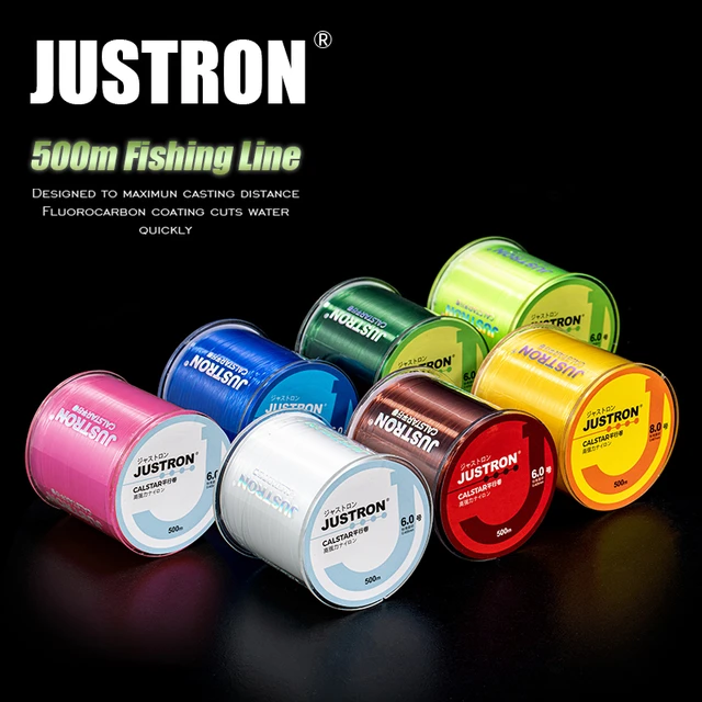 500m Super Strong Fishing Line Justron Japan Monofilament Nylon Fishing Line  2-35LB Carp Fishing Line