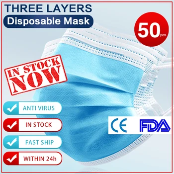 

100 pcs 5 Couches Masque De Protection Masque kn95 masques anti pollution poussière guantes latex détachable anti virus masques