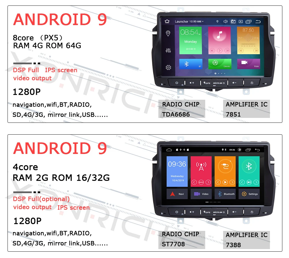 Top IPS DSP 4G 64G2 Din Android 9.0 GPS Car Radio For Lada Vesta 2015-2018 Stereo Navigation Multimedia Audio Head Unit NOdvd Player 3