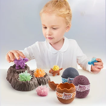 

Growing Crystal Dinosaur Funny Hatching Eggs Science Experiment Educational STEAM Toys for Boys Kids Children Chemistry 8 years