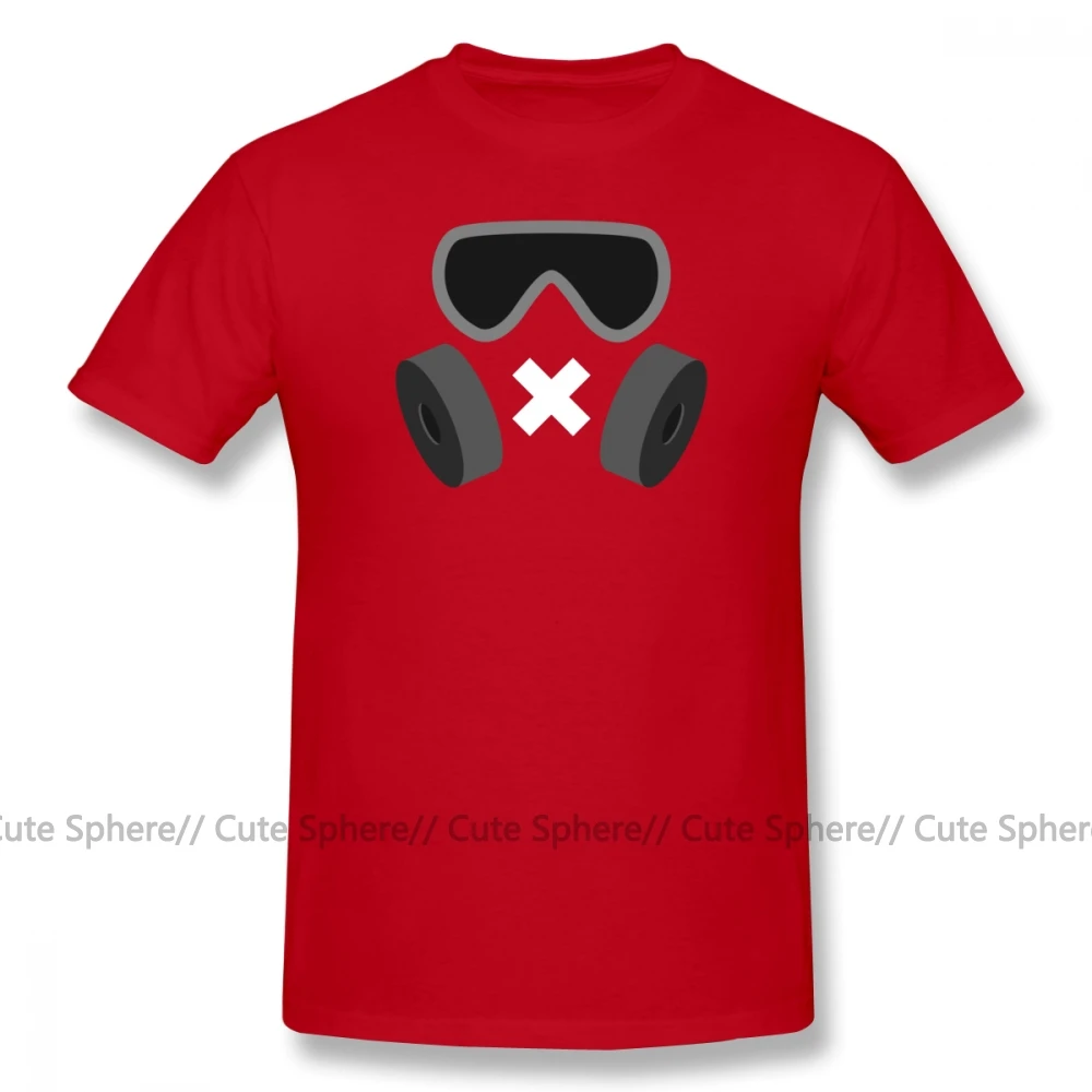 Футболка Rainbow Six, беззвучная футболка, 100 хлопок, 6xl, футболка с коротким рукавом, забавная Базовая Мужская футболка - Цвет: Red