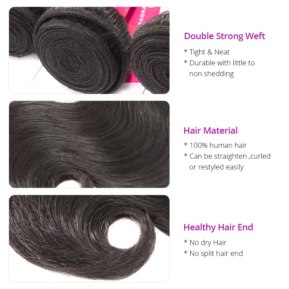 HJ WEAVE BEAUTY 3 пучка/партия бразильские объемные волнистые человеческие волосы пучки