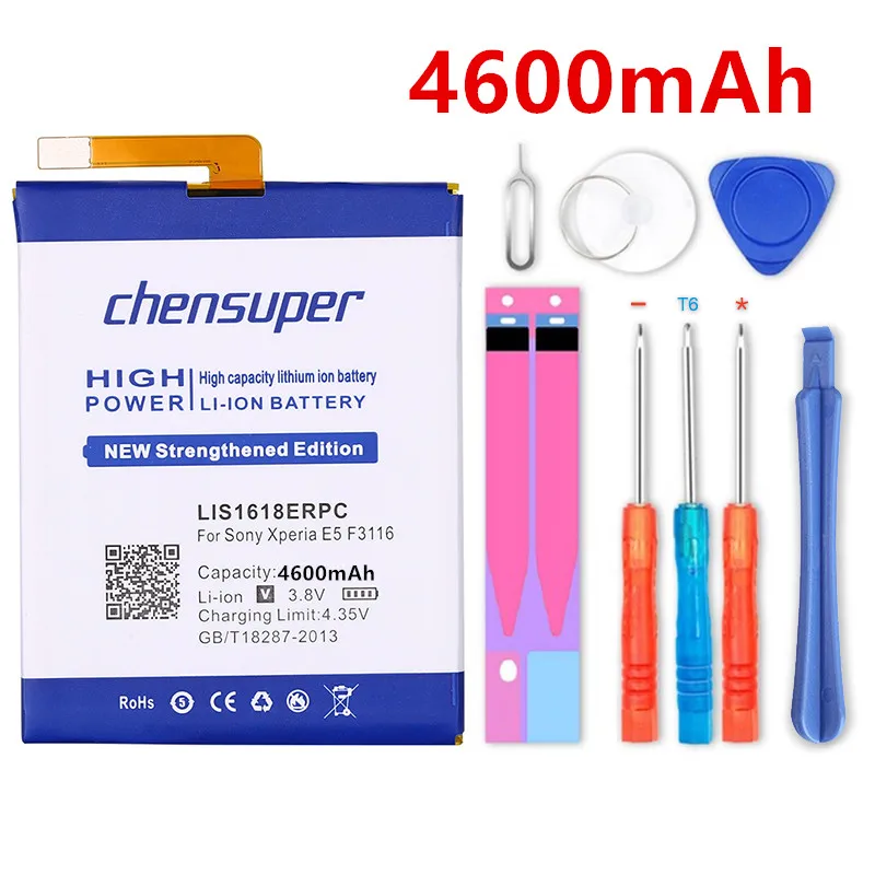 

2 шт./chensuper 4600 мАч LIS1618ERPC Аккумулятор для Sony Xperia XA (F3111) E5 F3116 F3115 F3311 F3313 F3112 батарея для сотового телефона