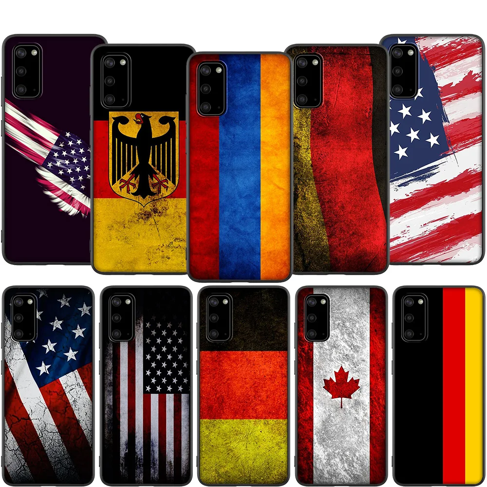 Мягкий чехол Lavaza из ТПУ с немецким флагом для Samsung Note A3 A5 A6 A7 A8 A9 8 9 J6 A10s A20s A30s A40s A50s 10