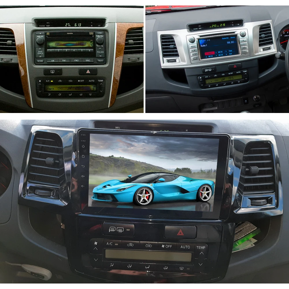 Sinosmart Android 8,1 автомобиль для Toyota Hilux Fortuner 2010- gps навигация радио 2din 2.5D ips/QLED экран