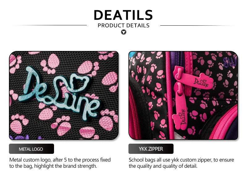 Delune, школьный рюкзак, ортопедический, для девочек, школьные сумки, с 3D принтом, для детей, для начальной школы, Mochila Infantil