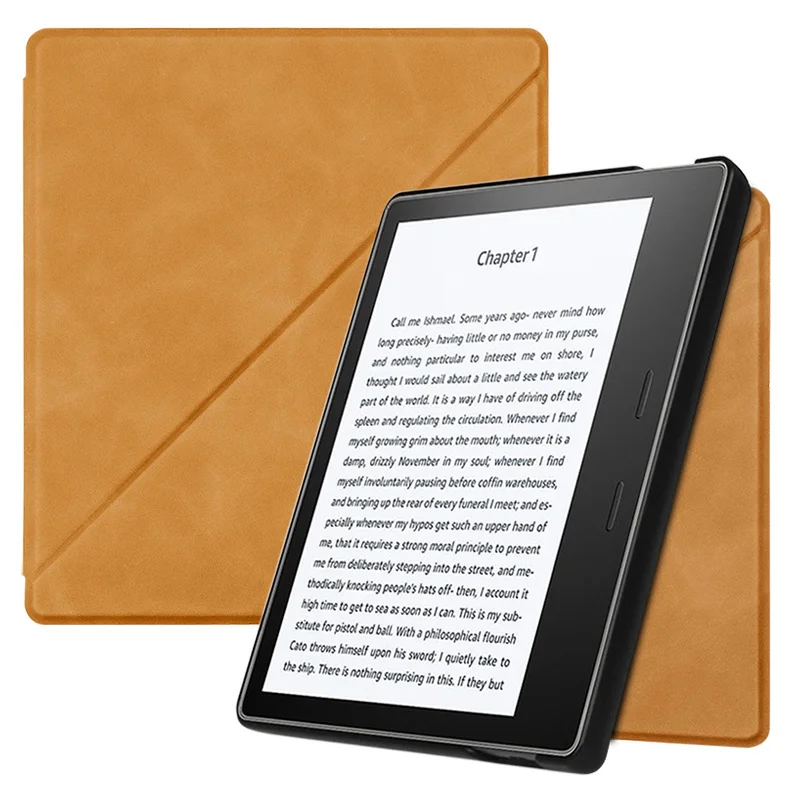 Bright orange Умный чехол для Amazon, новинка, 7 дюймов, Kindle Oasis, электронные книги-кожа на ощупь, из искусственной кожи, чехол-подставка с функцией автоматического пробуждения/сна - Цвет: Bright orange