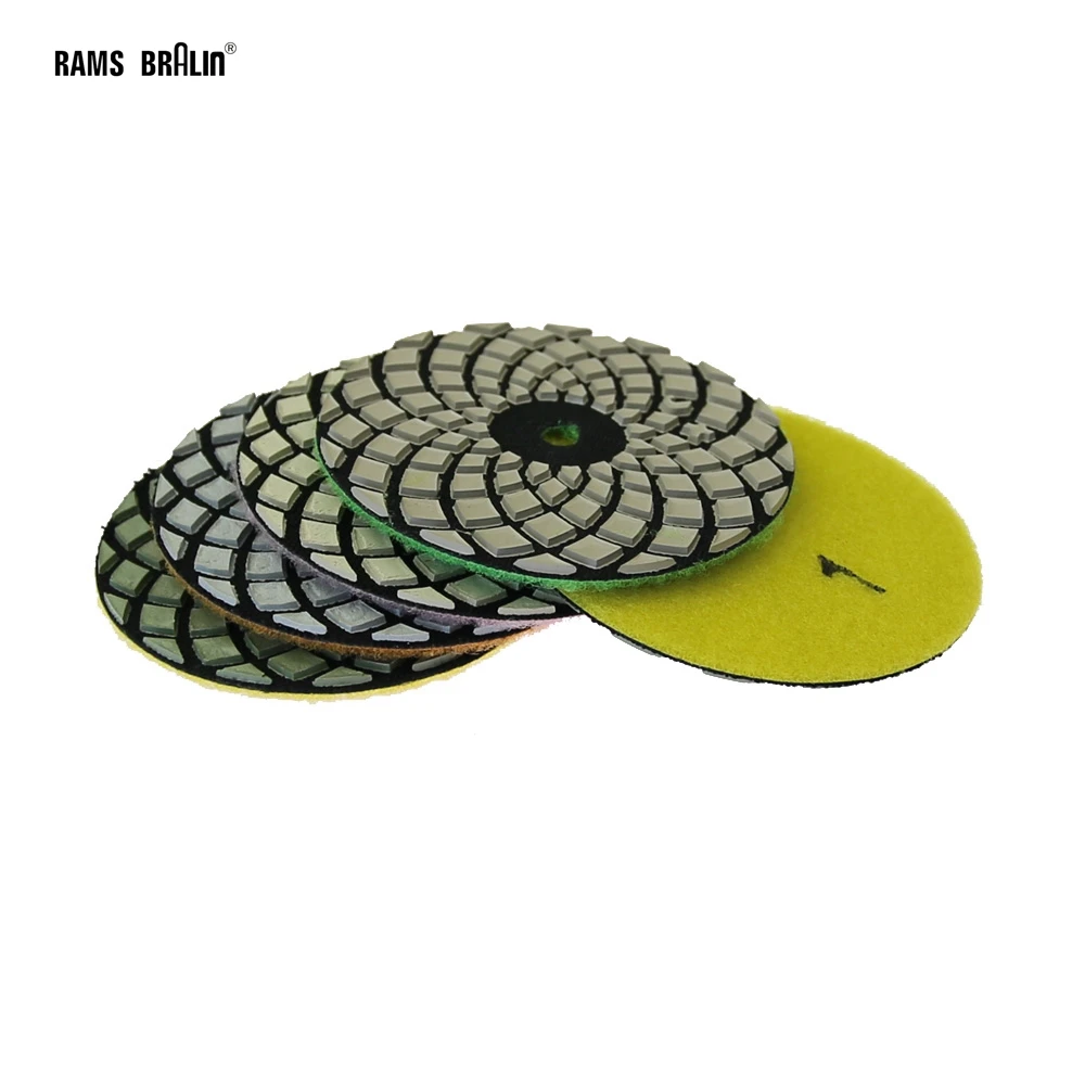 Premium 4-Step Marble Polishing Pad, 100mm Dry Grinding Disc