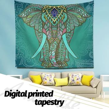

Elephant Mandala Tapestry Tapestry Hippie Wall Carpets Dorm Decor Psychedelic Tapestry Yoga Mat Camping Tent Travel Sleeping Pad