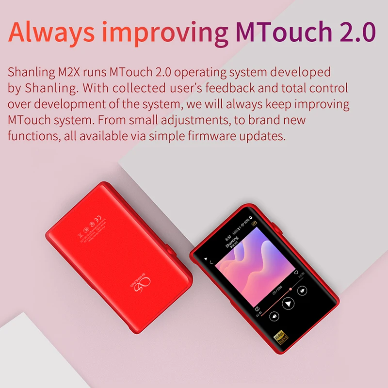 SHANLING M2X AK4490 USB DAC Bluetooth Portable Music Player MP3 PCM32 384 DSD256 Airplay WIFI Touch Screen Headphone Amplifier