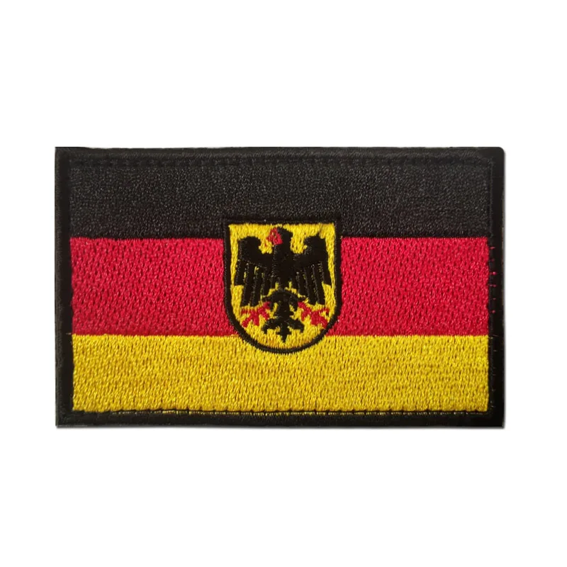 German Flag Embroidery Hook&Loop Patches Deutsche Flag