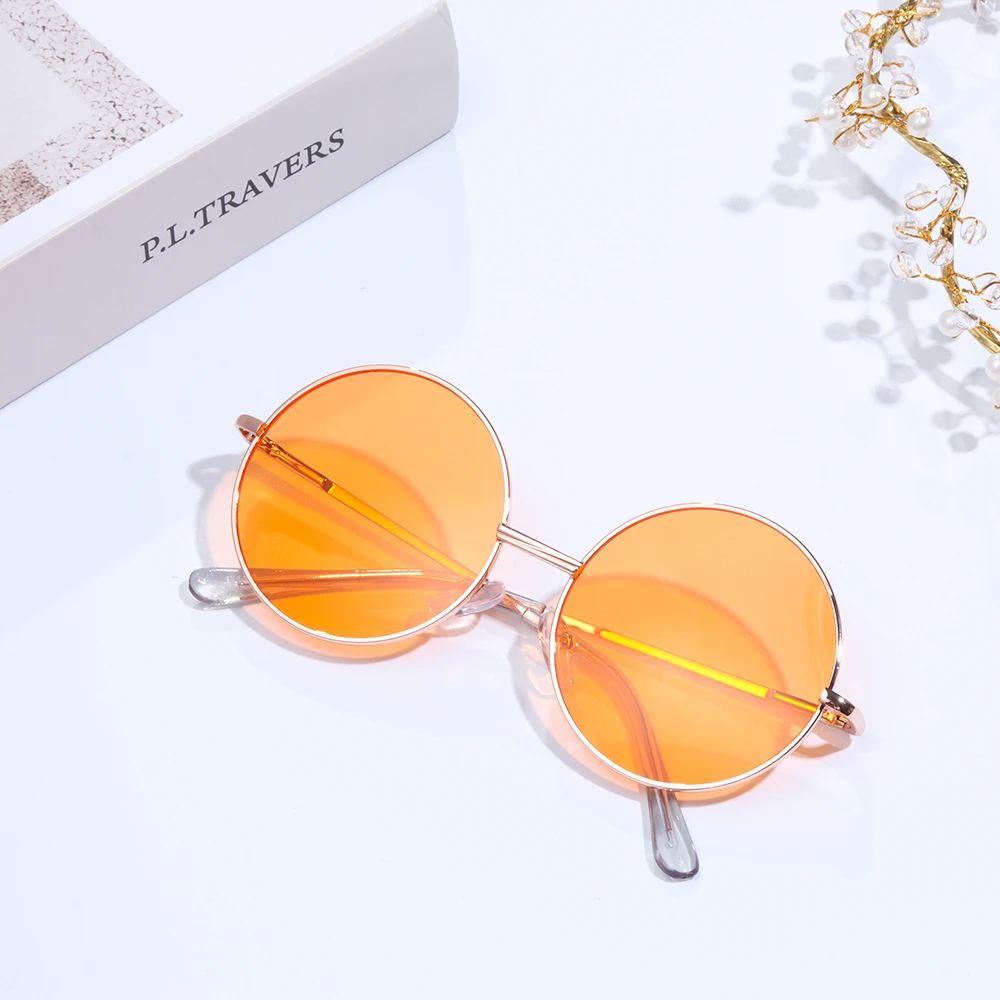 Retro Sunglasses for Children Candy Color Round Frame Sun Glasses kids sunglasses children sunglasses Anti-UV Vintage Sunglasses Eyewear 1PC