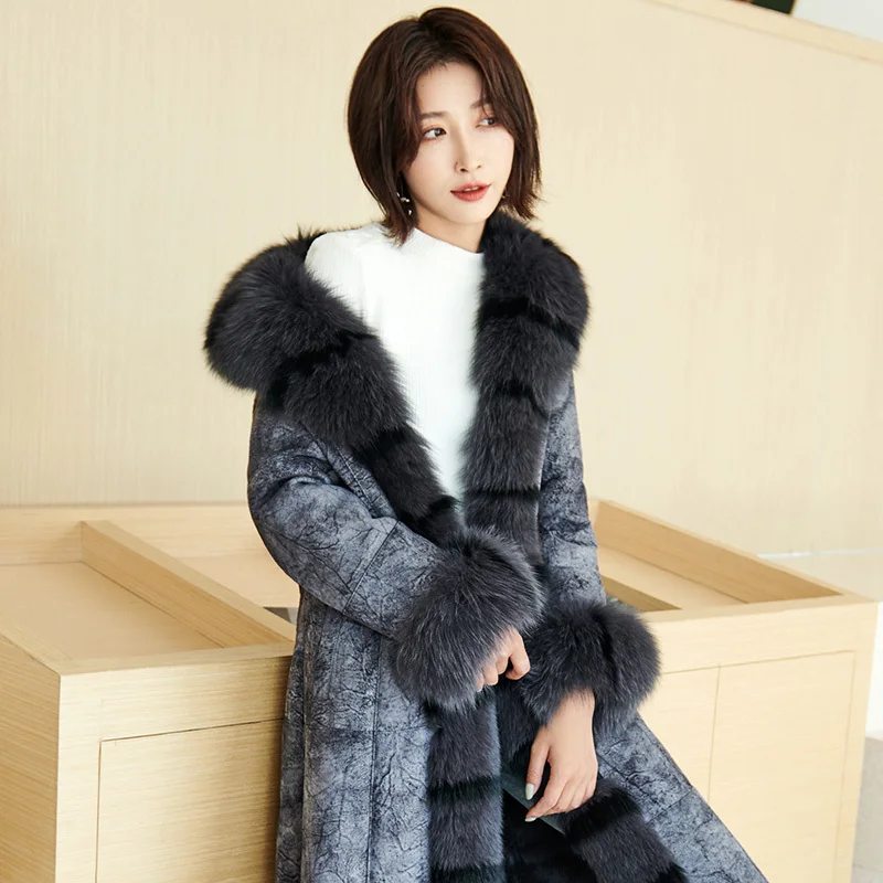 

Женская двухсторонняя шуба из натурального кроличьего меха, размеры до 4xl