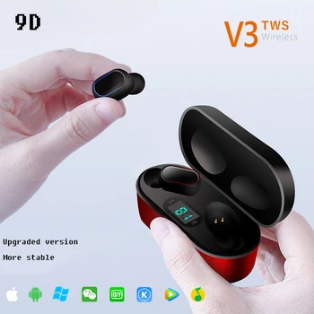 

ROCKSTICK V3 Bluetooth headset digital display wireless earphones TWS binaural 5.0 sports mini in-ear earbuds