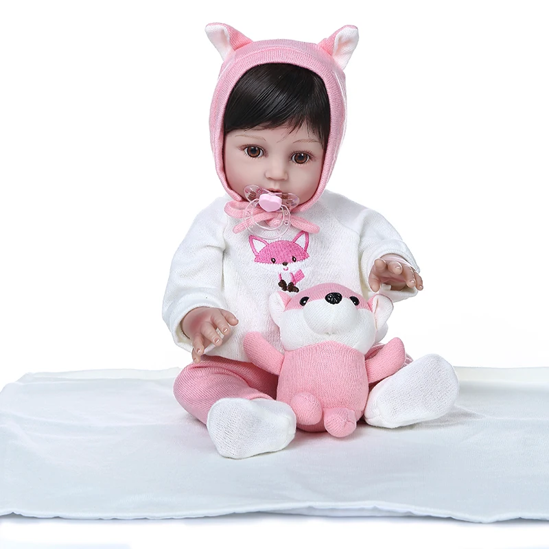 

48CM Reborn Baby Doll Full Body Soft Silicone Lifelike Flexible Premie Newborn Palymate Cuddly Sweet Doll Christmas Gift