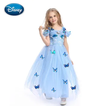 

Disney Frozen Cinderella Girls Skirts Children's Clothing Princess Skirt Girls' Tutu Show Costume Dresses + 10pcs Butterfly