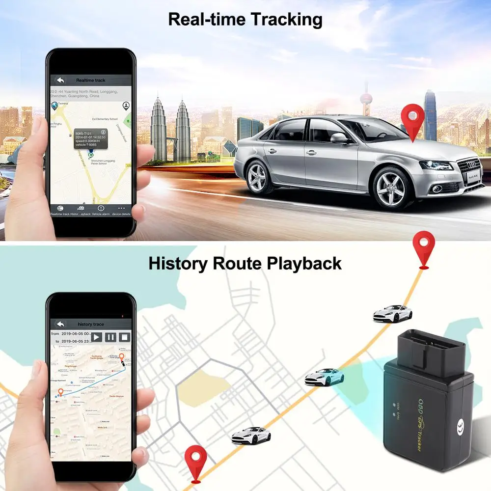 3g gps трекер Автомобильный OBD OBD2 9-45 В напряжение в режиме реального времени отслеживание превышения скорости гео-забор сигнализация обрыва провода пожизненная платформа CCTR-830G