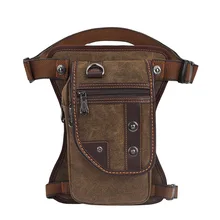 Мужские парусиновые сумки с заниженной талией, поясная сумка на бедро, поясная сумка для путешествий, езды на мотоцикле, пеших прогулок, сумка через плечо, наплечный карман