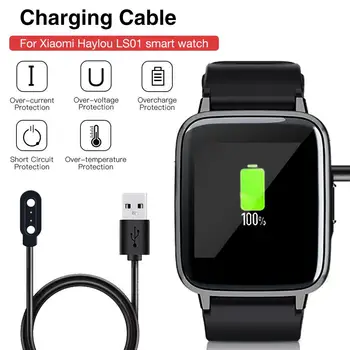 

USB Charging Cable Base Cord Wire Smartwatch Dock Charger Adapter Magnetic for Xiaomi YouPin Haylou Solar LS01 Sport Smart Watch