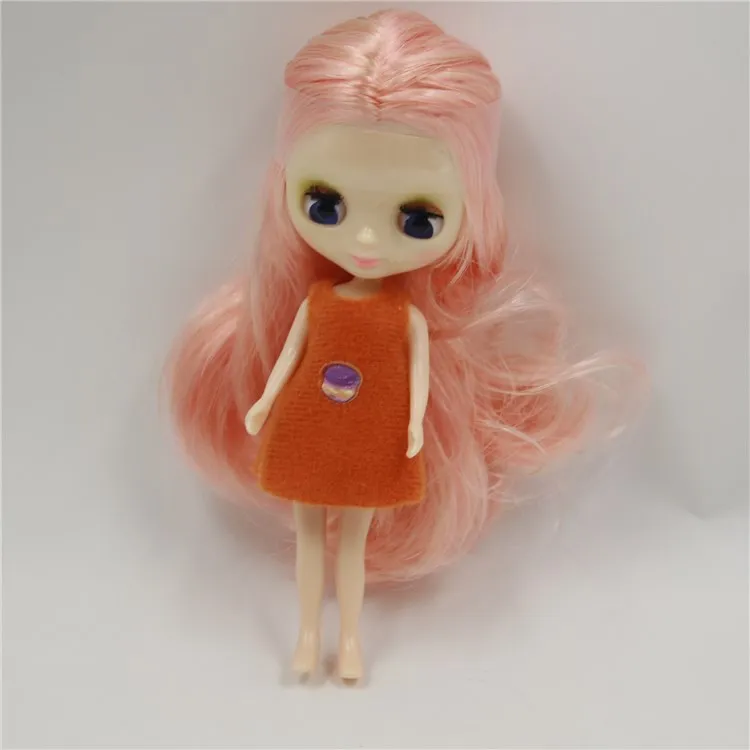 Мини-кукла Blyth 10 см BJD нормальная кукла тела, случайное платье, может изменить макияж, куклы+ платье+ сумка для хранения, детские игрушки для девочек