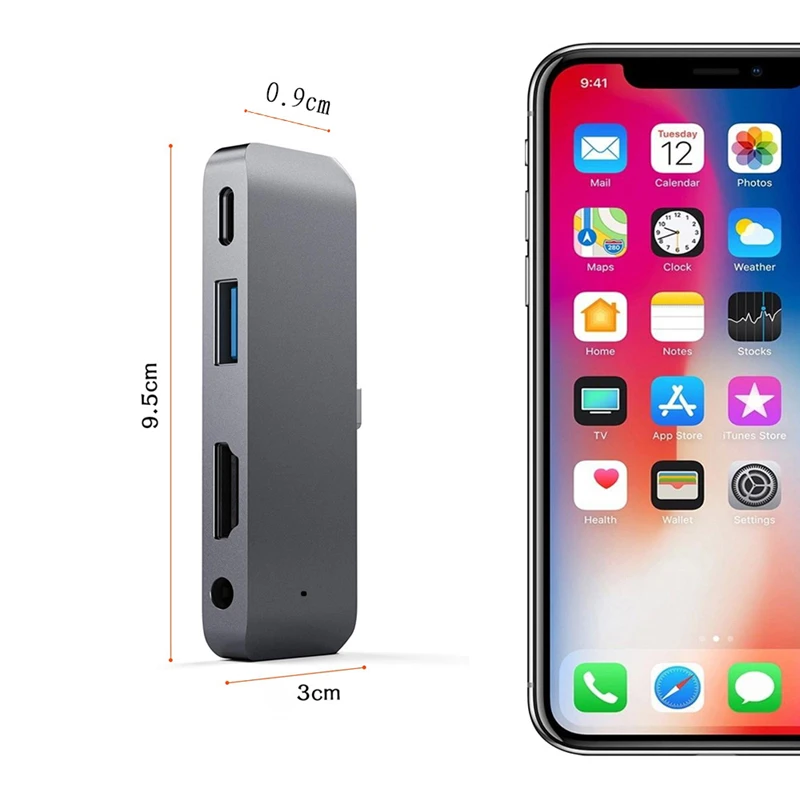 Rankman Type C to HDMI-compatible USB C 3.0 Aux Adapter for iPad Pro MacBook Samsung S20 Dex Xiaomi 10 TV PS5 Nintendo Monitor