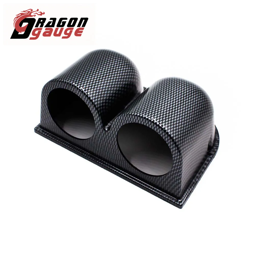 「 Drago 」 52 Millimetri O 2 Pollici Universale Auto Del Calibro Di Tazza/Doppio Foro Gauge Tazza/Auto Meter Supporto/Gauge Pod Di Carbonio Modello In 