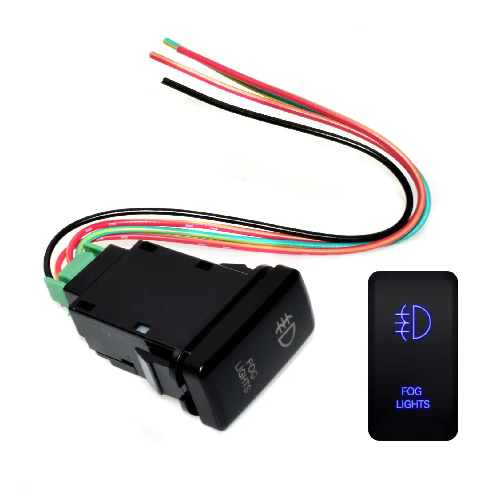 Wolfigo New Push Switch Blue Led Fog Light For Toyota Fj Cruiser