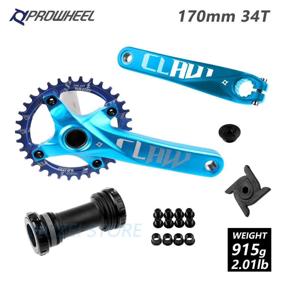 Prowheel 104 BCD mtb велосипед кривошипно 170/175 мм/30/32/34/36/38 T Круглый Звездочка с каретка BB шатун для горного велосипеда
