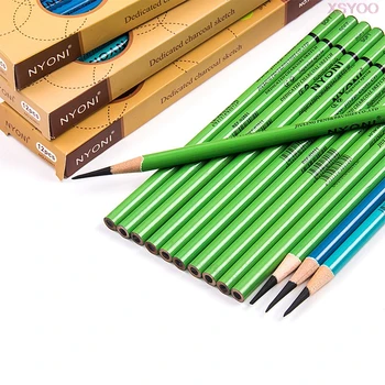 

Professional 12PCS Sketch Charcoal Pencils Hard/Medium/Soft SPECIAL Charcoal Painting Pencils for Artist Drawing Art Supplies