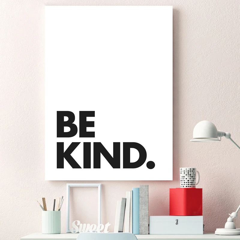 Be Kind детский Декор для детской комнаты с положительной цитатой минималистичный