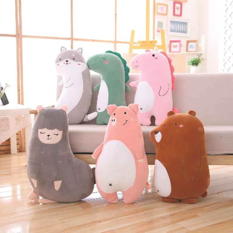 

Creative Cartoon Unicorn Dinosaur Animal Series Plush Pillow Home Customized Cushion Add Logo