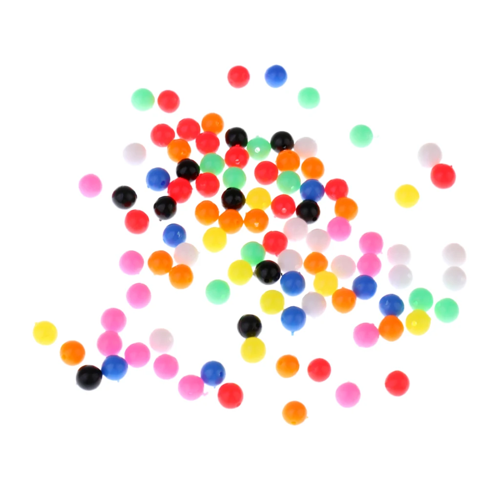 100pcs Multi-color Fishing Beads Lure Carp Fishing Beads Tackle Durable