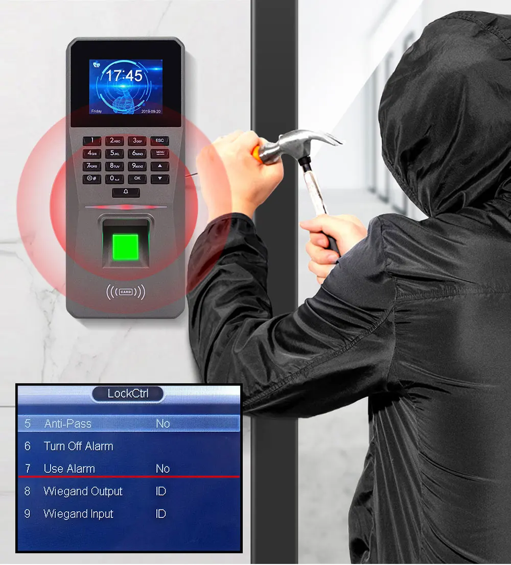 RFID Fingerprint Access Control Keypad TCP/IP/USB Access Control System Software Biometrics Password Card Reader Time Attendance